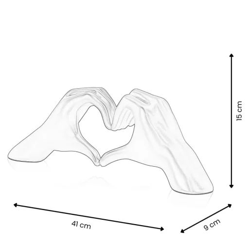 Sacred Love 15cm White Resin Indoor Sculpture