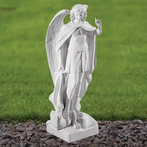 Saint Michael 58cm Marble Resin Garden Statue