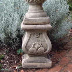 Scroll Column Stone Garden Pedestal