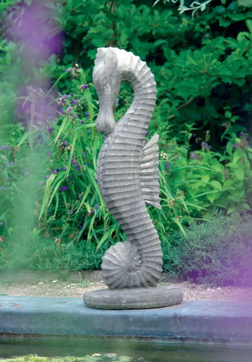 Seahorse 94cm Stone Garden Ornament