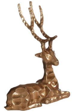 Serene Stag 38cm Bronze Metal Indoor Statue