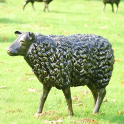 Sheep Life-Size Bronze Metal Garden Statue