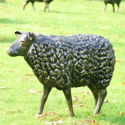 Sheep Life-Size Bronze Metal Garden Statue