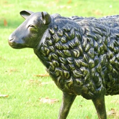Sheep Life-Size Bronze Metal Garden Statue