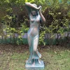 Shy Maiden 85cm Aged Bronze Resin Garden Statue