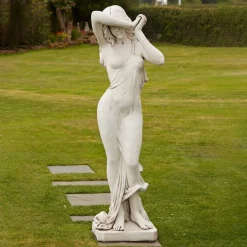 Shy Maiden 114cm Stone Garden Statue
