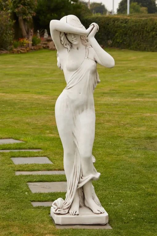 Shy Maiden 114cm Stone Garden Statue