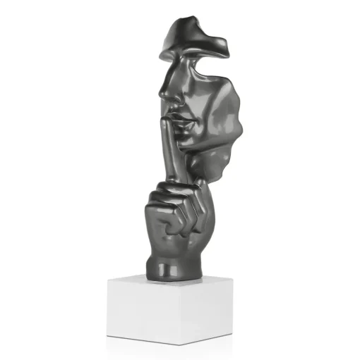 Silent Warrior 48cm Anthracite Resin Indoor Sculpture