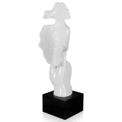 Silent Warrior 48cm White Resin Indoor Sculpture
