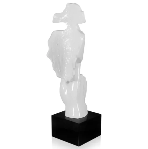 Silent Warrior 48cm White Resin Indoor Sculpture