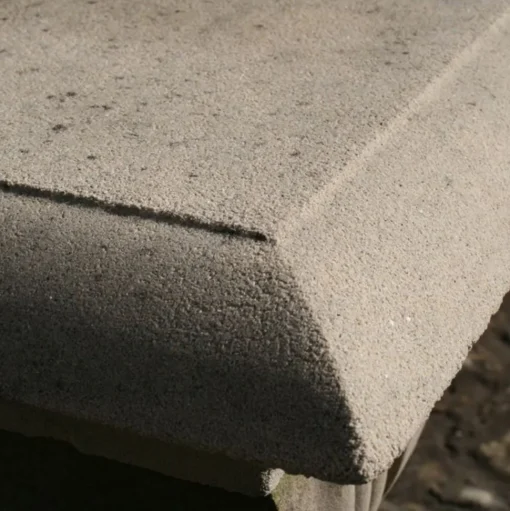 Single Curved Plain Stone Bench - Large Garden Benches
