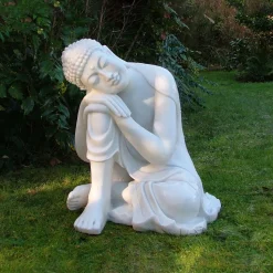 Sleeping Buddha 60cm Marble Resin Garden Ornament