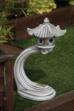 Small Curved Japanese Pagoda Stone Garden Ornament