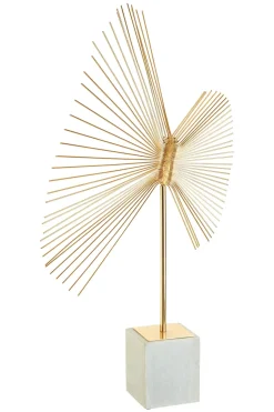 Solar Flare 66cm Gold Metal Indoor Sculpture
