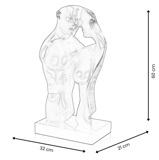 Soul Reflection 60cm Anthracite Resin Indoor Sculpture
