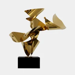 Spacial Drift 59cm Gold Metal Indoor Sculpture