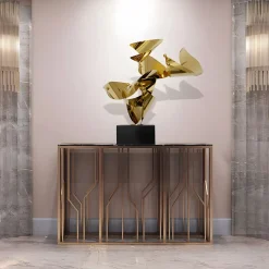 Spacial Drift 59cm Gold Metal Indoor Sculpture