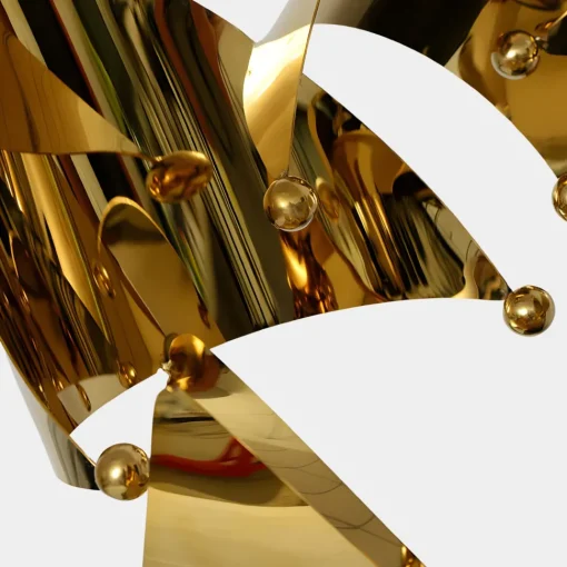 Spacial Drift 59cm Gold Metal Indoor Sculpture