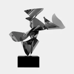 Spacial Drift 59cm Silver Metal Indoor Sculpture