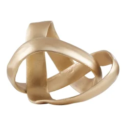 Spiral Elegance 16cm Gold Metal Indoor Sculpture