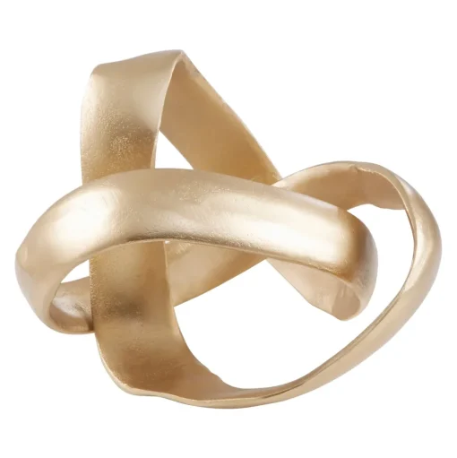 Spiral Elegance 16cm Gold Metal Indoor Sculpture