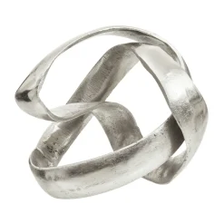 Spiral Elegance 16cm Silver Metal Indoor Sculpture