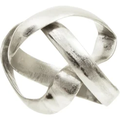 Spiral Elegance 16cm Silver Metal Indoor Sculpture