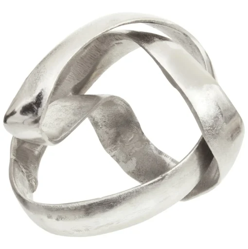 Spiral Elegance 16cm Silver Metal Indoor Sculpture
