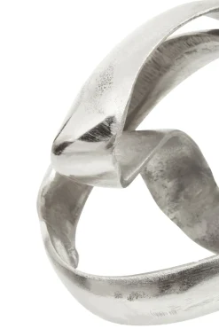Spiral Elegance 16cm Silver Metal Indoor Sculpture