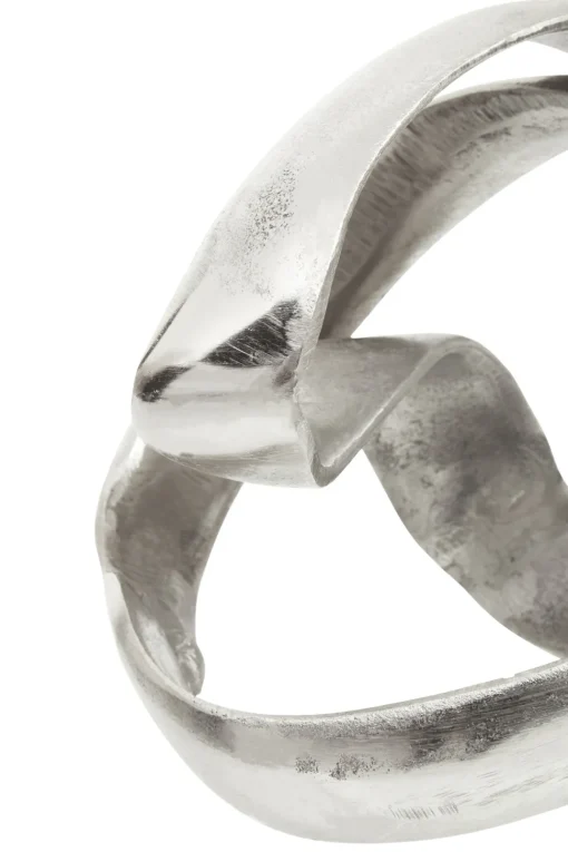 Spiral Elegance 16cm Silver Metal Indoor Sculpture