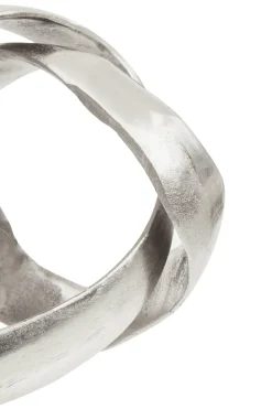 Spiral Elegance 16cm Silver Metal Indoor Sculpture