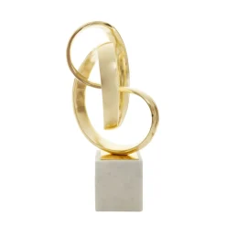 Spiral Symphony 34cm Gold Metal Indoor Sculpture