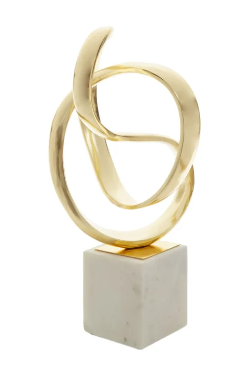 Spiral Symphony 34cm Gold Metal Indoor Sculpture