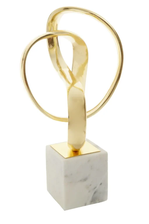 Spiral Symphony 34cm Gold Metal Indoor Sculpture
