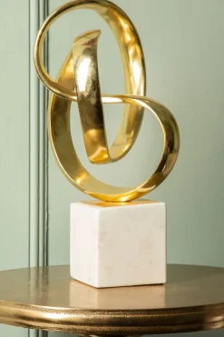 Spiral Symphony 34cm Gold Metal Indoor Sculpture