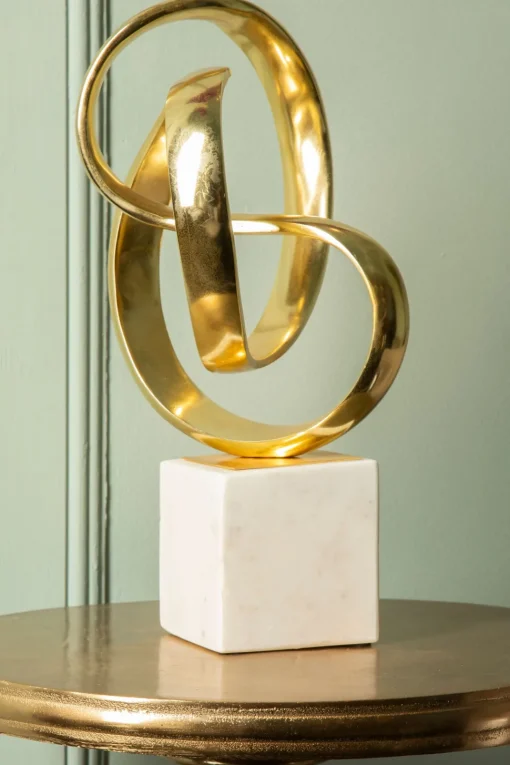 Spiral Symphony 34cm Gold Metal Indoor Sculpture
