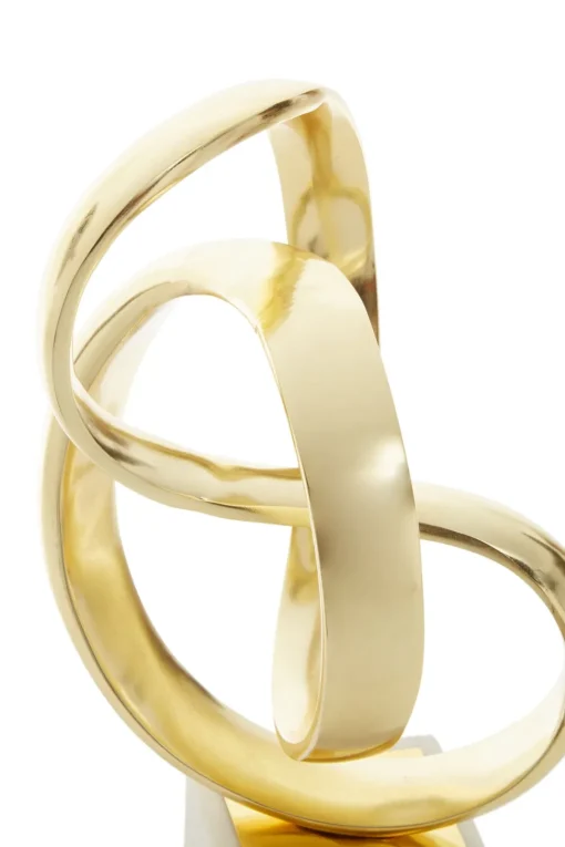 Spiral Symphony 34cm Gold Metal Indoor Sculpture