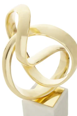 Spiral Symphony 34cm Gold Metal Indoor Sculpture