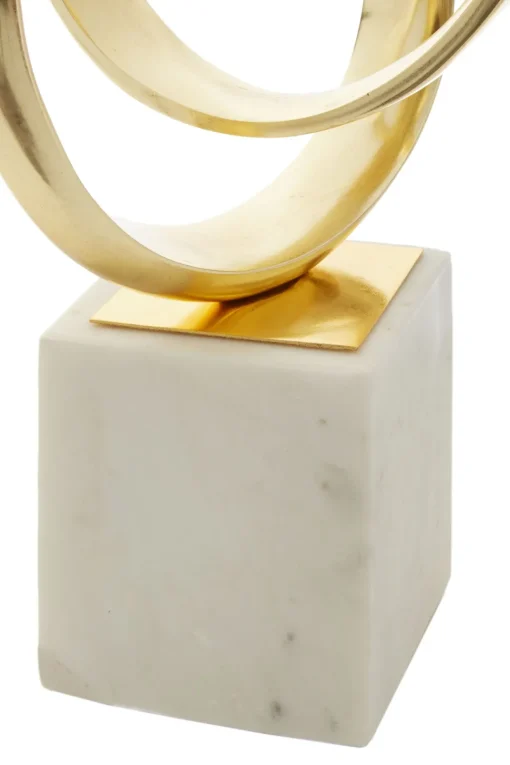 Spiral Symphony 34cm Gold Metal Indoor Sculpture
