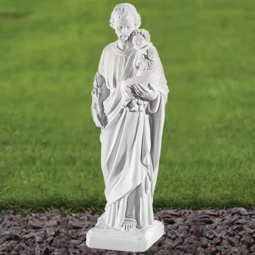 St. Joseph 46cm Marble Resin Garden Statue
