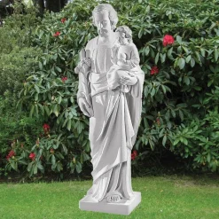 St. Joseph 79cm Marble Resin Garden Statue