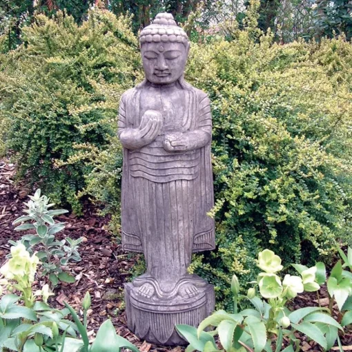 Standing Buddha Stone Garden Statue