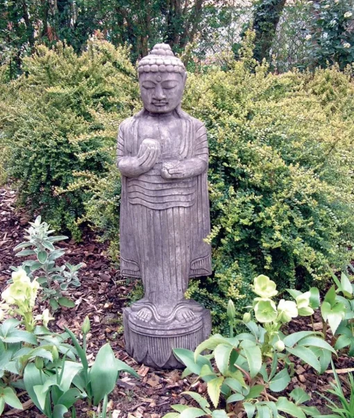 Standing Buddha Stone Garden Statue