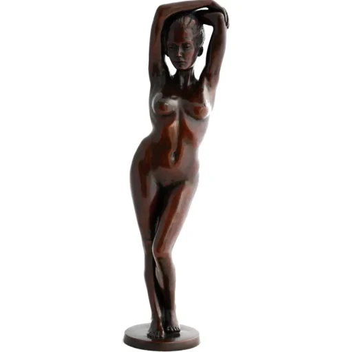 Standing Woman Bronze Indoor Sculpture