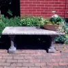 Straight Pattern Top Stone Garden Bench