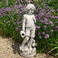 Summer Boy 73cm Stone Resin Garden Statue
