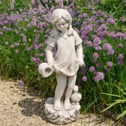 Summer Girl 71cm Stone Resin Garden Statue