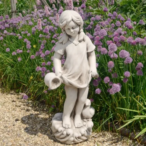 Summer Girl 71cm Stone Resin Garden Statue