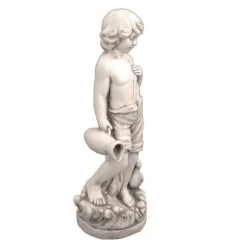 Summer Love Boy & Girl Stone Resin Garden Statues