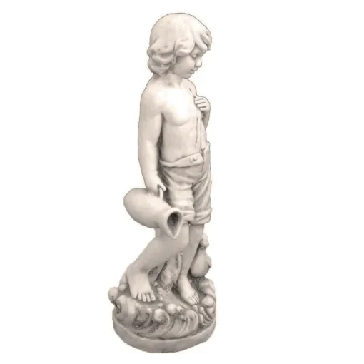 Summer Love Boy & Girl Stone Resin Garden Statues
